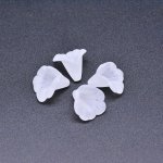 アクリルビーズ フラワー 花型 ホワイト14×15mm 【100ヶ】