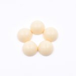 樹脂貼付けパーツ 円形 18x18mm クリーム【50ヶ(約101g)】