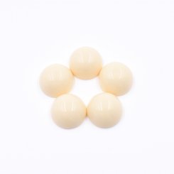 樹脂貼付けパーツ 円形 18x18mm クリーム【50ヶ(約101g)】
