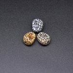 アクリルビーズ アンティーク調 オーバル 12×15mm【500g（約370ヶ）】