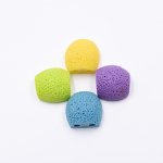 樹脂ビーズ 不規則楕円形 2カン 22x24mm 全4色【50ヶ(約229g)】