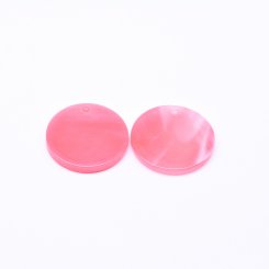 アクリルチャーム 丸型 ピンク 2×22mm【50ヶ】
