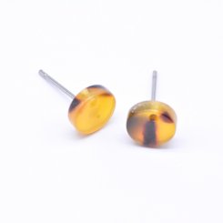 アクリルピアス 丸型 1穴 オーカー7×14mm【50ヶ】