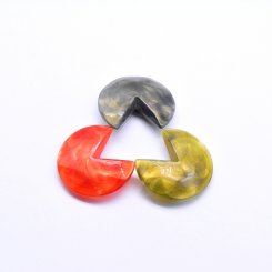 アクリルパーツ プレート 変形丸型 1穴 11×38mm 【100ヶ】