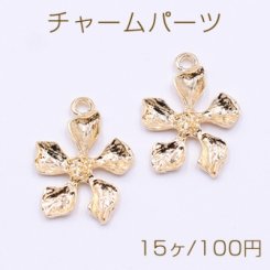 チャームパーツ 五弁花 19×27mm ゴールド【15ヶ】