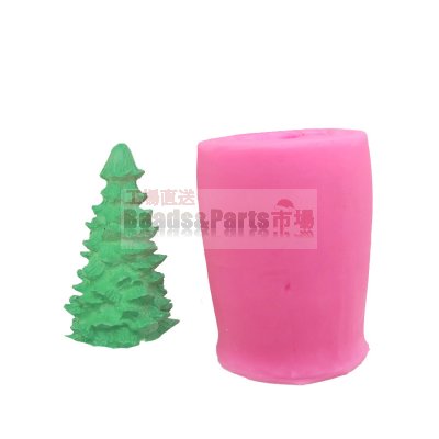シリコンモールド クリスマスツリー ピンク 57x8mm【2ヶ】