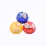 樹脂貼付けパーツ 円形 シェル封入 29x29mm 【50ヶ(約455g)】