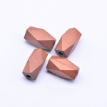 ウッドビーズ ナチュラル カット長形 ブラウン 10×20mm【100ヶ】