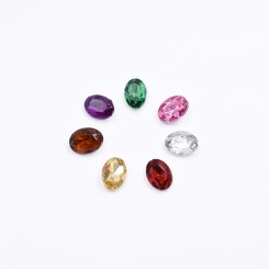 アクリルラインストーン 楕円形 6x8mm【50ヶ(約4.4g)】