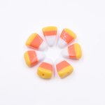 樹脂ビーズ 三角形 20x15mm ホワイト+オレンジ+イエロー【50ヶ(約99g)】