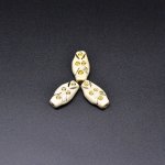 アクリルビーズ アンティーク調 不規則型 18×25mm ベージュ【500g（約350ヶ）】