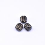 アクリルビーズ アンティーク調 カボチャ 12×13mm ブラック【500g（約440ヶ）】