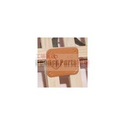 PU皮製商標 模様10 ブラウン 35x40mm