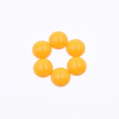 樹脂貼付けパーツ 円形 13x13mm オレンジ【50ヶ(約26g)】