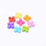 アクリルビーズ 4連丸型 カラーミックス 5×10mm 【500g（約1612ヶ）】