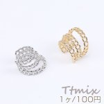 【1个】高品质铜制三层叠加耳骨夹 15×18mm