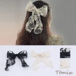 ヘアクリップ ヘアアクセサリー リボン 15×17cm（1ヶ）