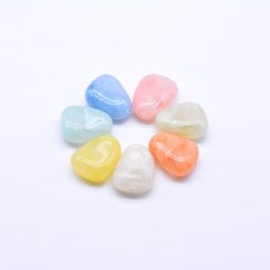 アクリルパーツ 不規則 1穴 チャームパーツ 24×30mm 全7色【100ヶ】