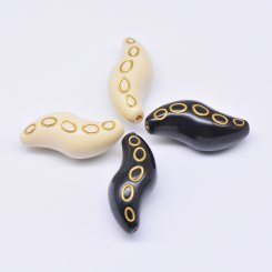 アクリルビーズ アンティーク調 不規則型 20×46mm 【500g】