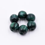樹脂ビーズ 円形 大穴 18x19mm ダークグリーン【50ヶ(約229g)】