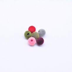 アクリルビーズ フロッキー 丸型 8mm【50ヶ】