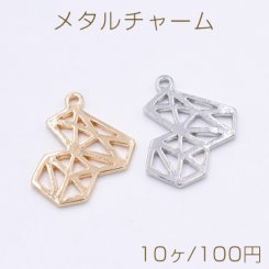 メタルチャーム 透かし 不規則型D 1カン 20×26mm【10ヶ】