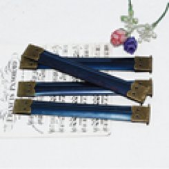 バネ口金 120x15mm 両側真鍮古美