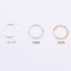 高品質樹脂パーツ リング 丸フレーム 穴なし 38mm クリア【10ヶ】