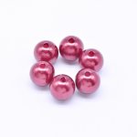 アクリルビーズ 丸型 ワインレッド 8mm 【100ヶ】