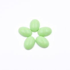 樹脂貼付けパーツ 楕円形 20x14mm グリーン【50ヶ(約57g)】