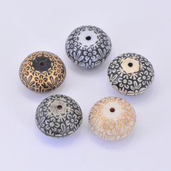 アクリルビーズ アンティーク調 ソロバン 22mm【500g】