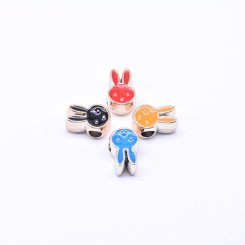 アクリルビーズ エポ付き 小兎頭 10×20mm【50ヶ】