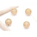 アクリルビーズ 丸玉 12mm クリアアンティークゴールド【20ヶ】