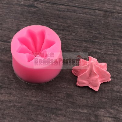 シリコンモールド チョコレート キャンディ 石鹸 焼き型 ピンク 35x25mm【5ヶ】