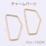チャームパーツ 不規則フレーム 18×32mm ゴールド【10ヶ】