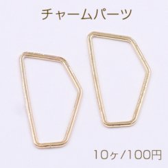 チャームパーツ 不規則フレーム 18×32mm ゴールド【10ヶ】