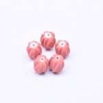 アクリルビーズ カボチャ スモークピンク 12×13mm【500g（約440ヶ）】