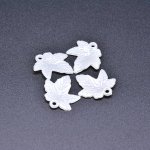 アクリルチャーム 葉形 パールホワイト 21×22mm 【100ヶ】
