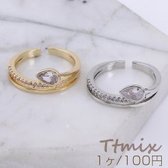 ジルコニアリング 指輪 雫型 幅約3mm【1ヶ】