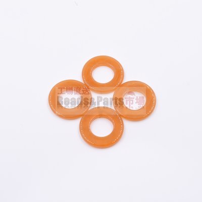 樹脂パーツ 円形 30x4mm オレンジ【50ヶ(約113g)】