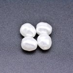 ABS製 パールビーズ 不規則 パールホワイト8×10mm 【100ヶ】