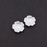 アクリルパーツ デコパーツ フラワー パール風 16x16mm ホワイト【50ヶ】