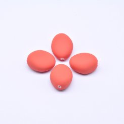 アクリルビーズ オーバル オレンジレッド 15×28mm【500g（約85ヶ）】