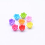 アクリルビーズ 花型 カラーミックス 6×9mm 【500g（約2083ヶ）】
