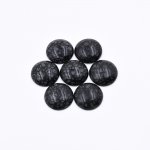 樹脂貼付けパーツ 円形 20x20mm ブラック【50ヶ(約69g)】
