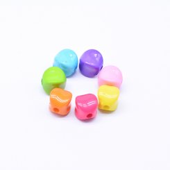アクリルビーズ 立体菱形 カラーミックス 9×10mm 【500g（約909ヶ）】