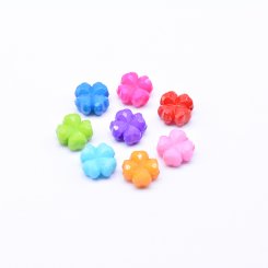 アクリルビーズ クローバー カット カラーミックス 6×11mm 【500g】