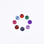 アクリルラインストーン 円形 8x8mm 全9色【50ヶ(約5g)】