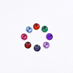 アクリルラインストーン 円形 8x8mm 全9色【50ヶ(約5g)】