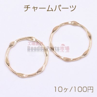 チャームパーツ 不規則サークル 31×32mm ゴールド【10ヶ】